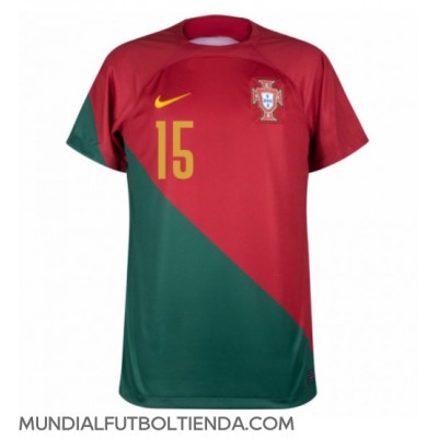 Camiseta Portugal Rafael Leao #15 Primera Equipación Replica Mundial 2022 mangas cortas